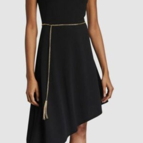NWOT Neiman Marcus High Neck Asymmetric Dress